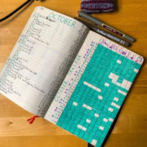 A Traditional Bullet Journal Monthly Log