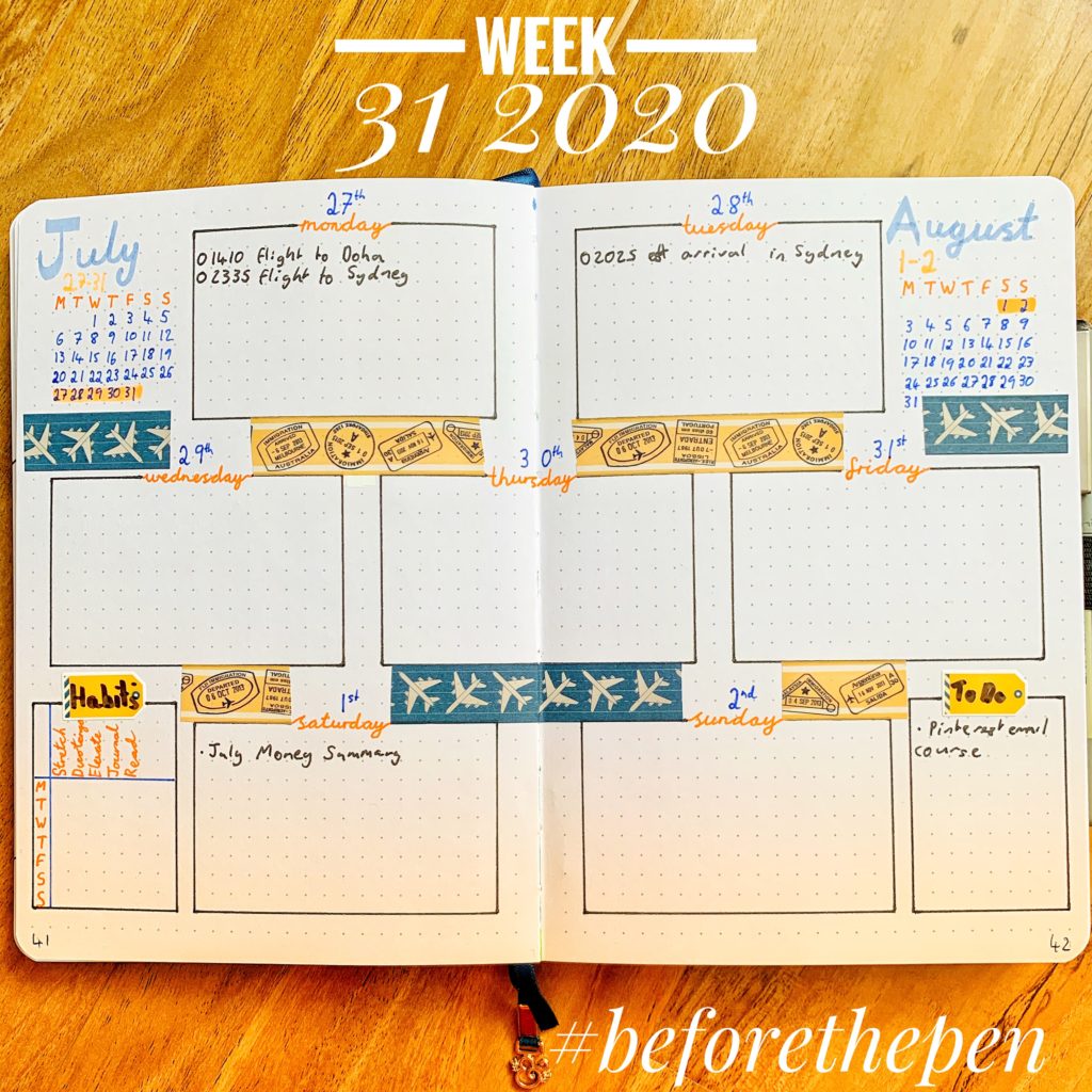 Week Spread 31 2020