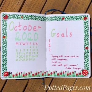 October Bullet Journal Cover Page