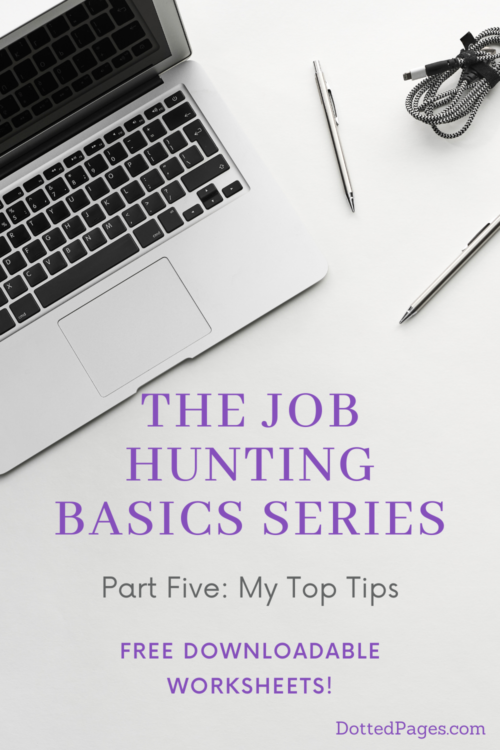 Job Hunting Tips Pin