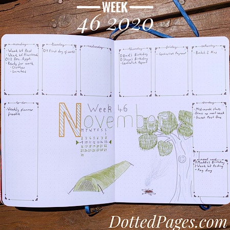 Week 46 2020 Bullet Journal Spread