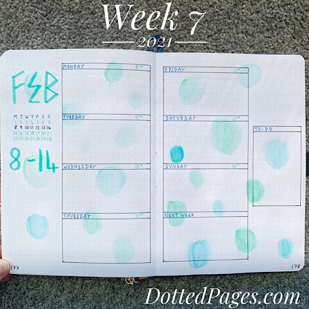 Week 7 2021 Bullet Journal Setup