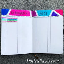 Bullet Journal Vol.4 Read & Watch Tracker