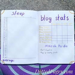 March 2021 Sleep & Blog Trackers